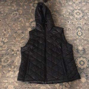 Women’s black quilted puffer vest